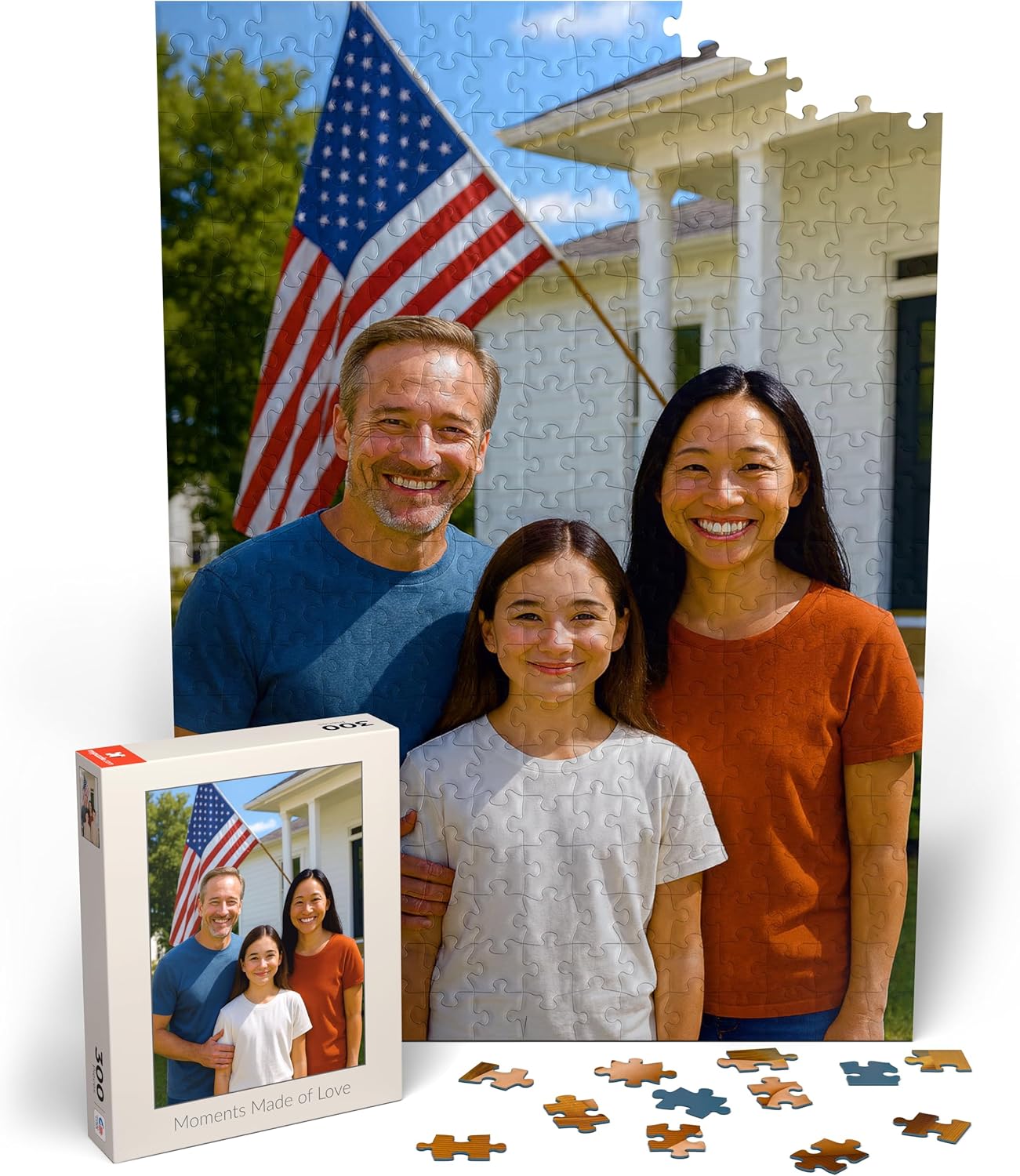 MyPuzzle Custom Photo Puzzle - Personalized Jigsaw Puzzle Made from Your Own Picture, Ideal Gift for Birthdays, Mother's Day, Valentine's Day & Weddings - 1000 Pieces (Portrait/Vertical)