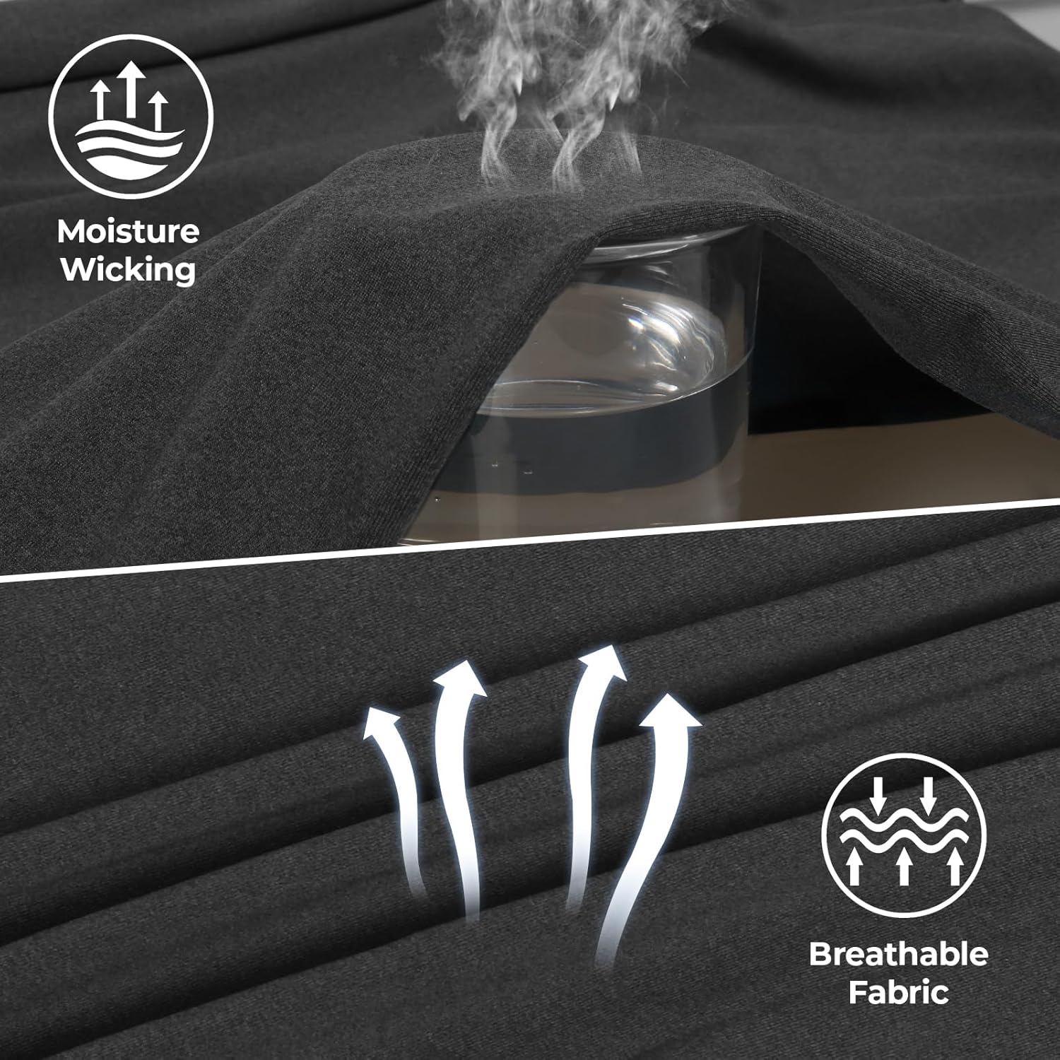 HYCOPROT Men’s Quick Dry Active Workout T Shirt, Men Moisture Wicking Short Sleeve Reflective Tee Top for Night Running Gym - Image 5