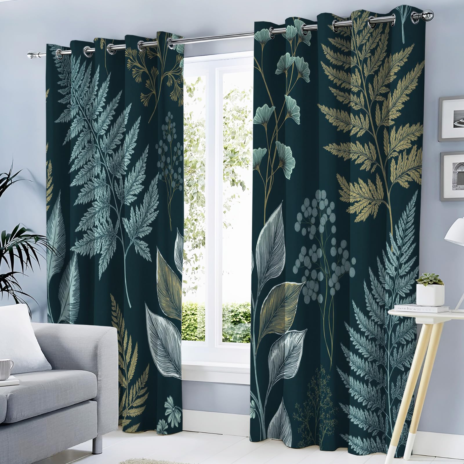 Rideaux feuilles et de mousse pour sublimer la chambre parents