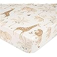 Crane Baby 100% Organic Cotton Poppy Fitted Crib Sheet, Gender Neutral, Soft, Breathable and Easy to Clean