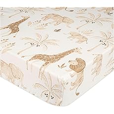 Crane Baby 100% Organic Cotton Poppy Fitted Crib Sheet, Gender Neutral, Soft, Breathable and Easy to Clean