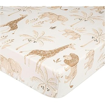 Crane Baby 100% Organic Cotton Poppy Fitted Crib Sheet, Gender Neutral, Soft, Breathable and Easy to Clean