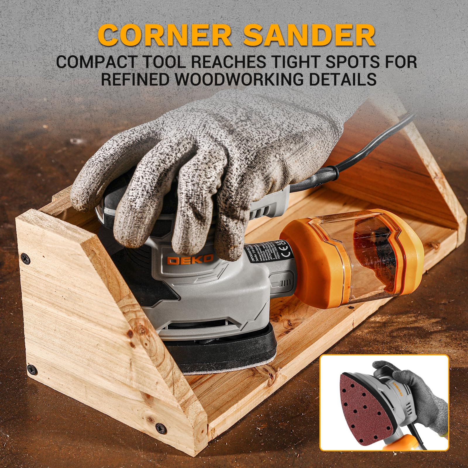 DEKOPRO Detail Sander - Electric Mouse Sander -9