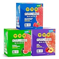 Vista 11 de Shameless Snacks – Snacks saludables bajos en calorías, gomitas keto bajas en carbohidratos (caramelos sin gluten) – Paquete de 6 Green Apple Blast