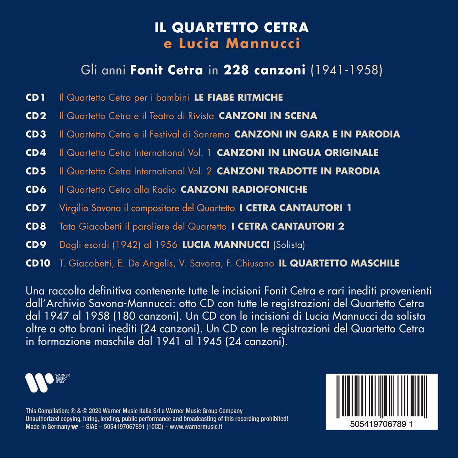 Gli anni Fonit Cetra in 228 ca