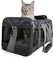 Sherpa Original Deluxe Large Airline Approved Pet Carrier - Spring Wire Frame, Locking Zippers, Mesh Ventilation for Cats & Dogs