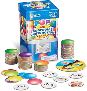 Learning Resources Pop For Addition and Subtraction Math Game, Easter Toys , Classroom and Homeschool Math Games, Math Activities for Kids, 100 Pieces, Grades 1 and up, Ages 6 and up