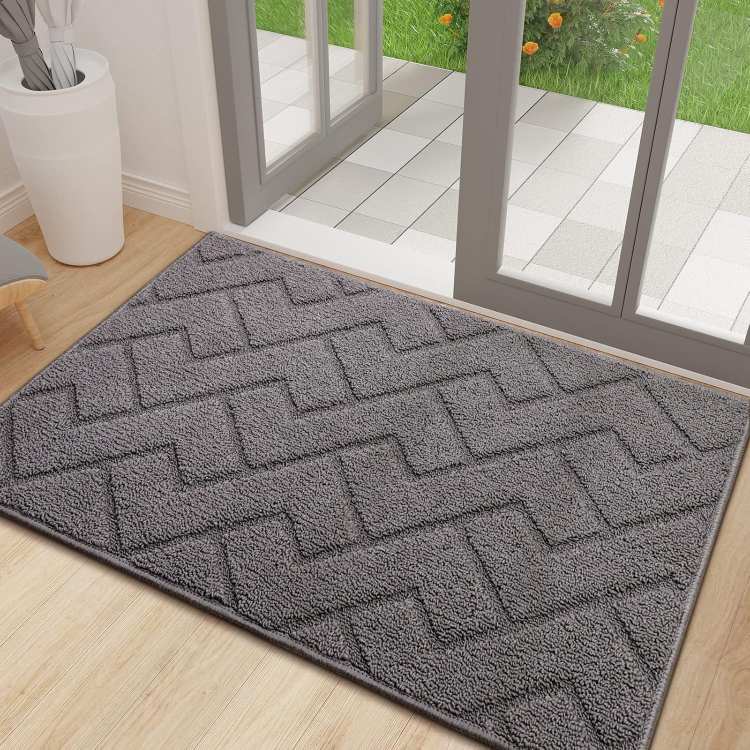 hicorfe Indoor Doormat,Front Back Door Mat Rubber Backing Non Slip Door Mats 24"x35