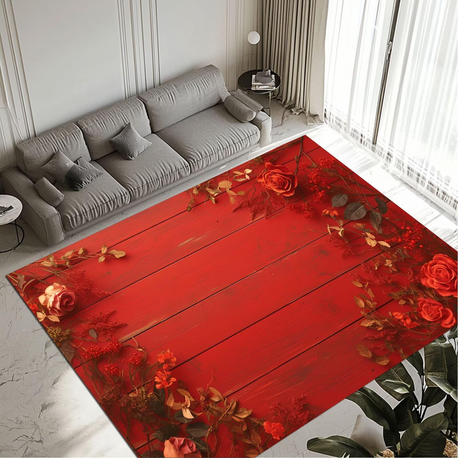 Grand tapis salon chambre adulte 120x170cm lavable et décoration intérieure