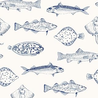 Joules Name The Plaice Coast Blue Wallpaper