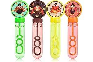 24-Piece Thanksgiving Turkey Bubble Wands Party Favors for Boys