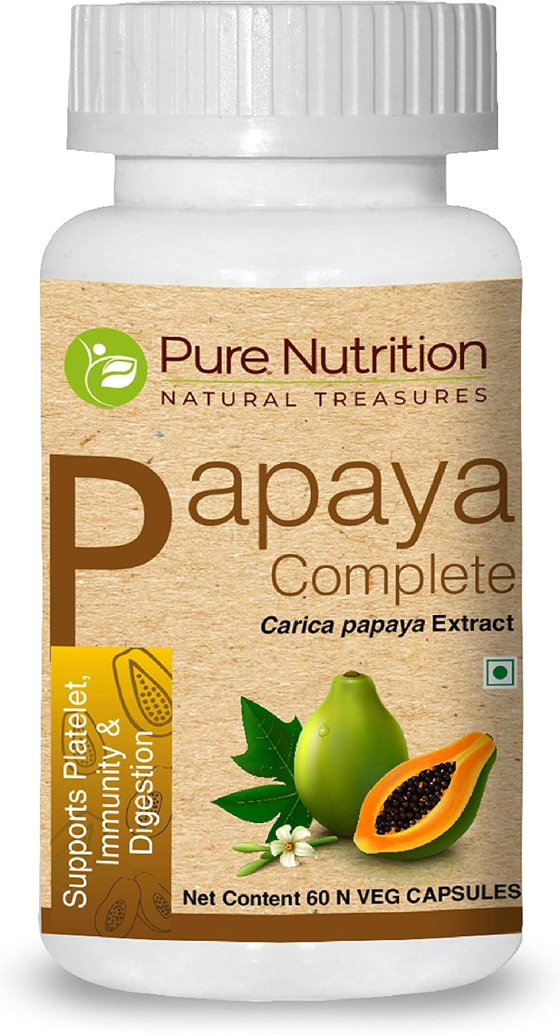 Pure Nutrition Papaya Complete 60 Veg Capsules (Supports