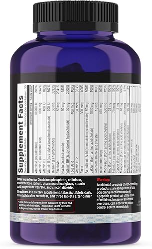 Miniatura 2 de Ultimate Nutrition Suplemento multivitamínico de liberación diaria, antioxidante, mineral y aminoácido, 180 tabletas