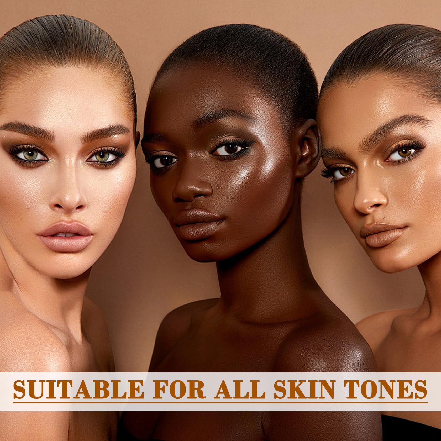 Concealer-Palette, 6 Farben, wasserfest, langlebig, vollständige Abdeckung, Grundierung, Highlighter und Contouring, Make-up-Set mit Pinsel (N° 02)