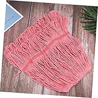 Vista 6 de Cabezales de fregona Reemplazos Algodón Trapeador Paño Rojo para Tina de Azulejo