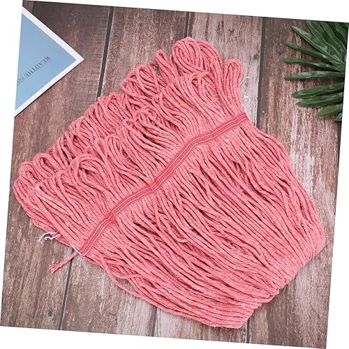 Miniatura 6 de Cabezales de fregona Reemplazos Algodón Trapeador Paño Rojo para Tina de Azulejo de