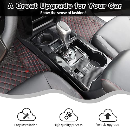 Miniatura 2 de Cubierta de palanca de cambios de consola central, soporte para tazas, panel de salpicadero, cubierta lateral de ventilación compatible con Toyota