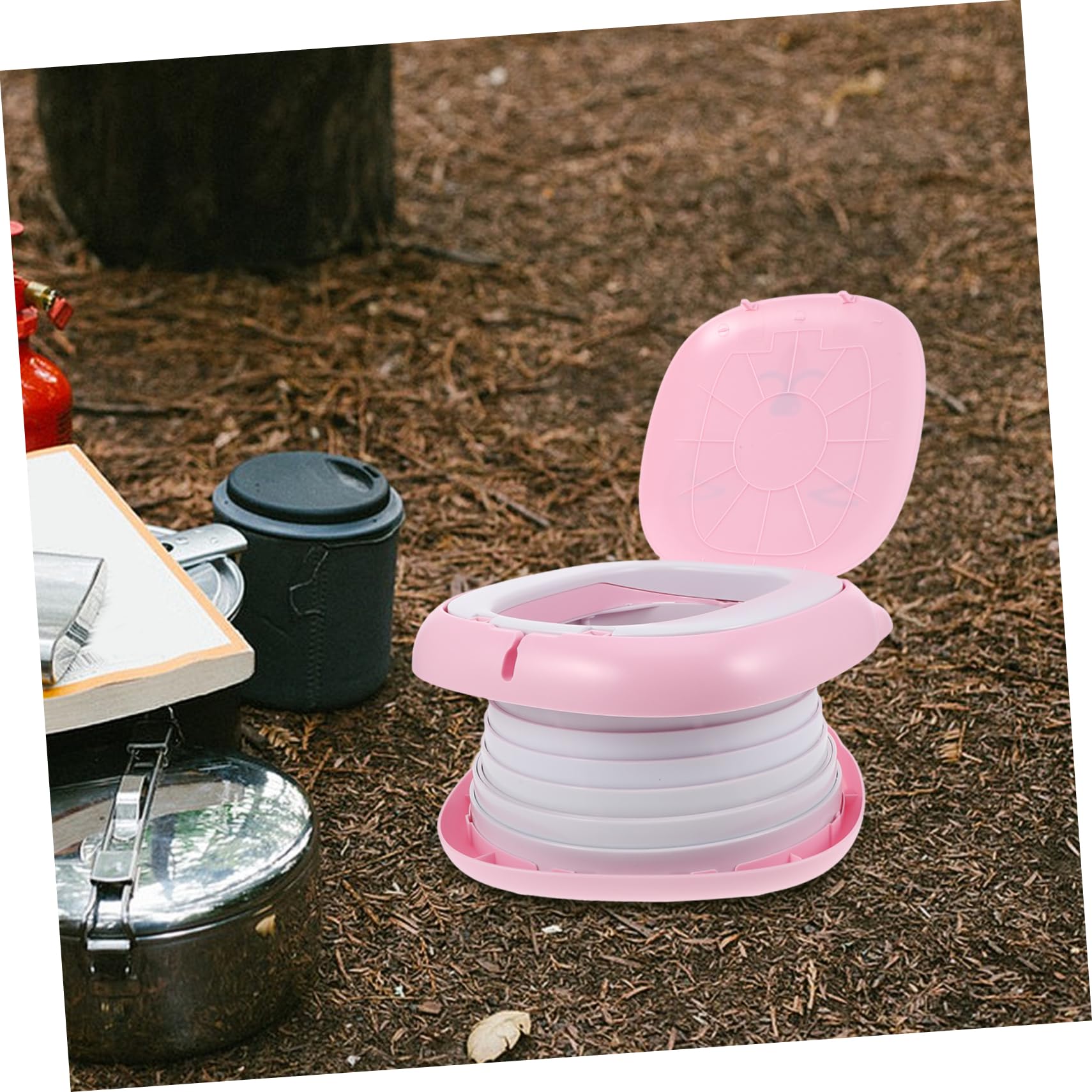 LIFKOME Faltbarer Toilettensitz für Kleinkinder Tragbarer Töpfchen Trainer für Jungen und Mädchen für Unterwegs und Beim Camping Auslaufsicheres Design