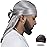 ForceWave Silky Durag for Men Wave Cap Satin Dorag for Men Women 360 Wave Gray