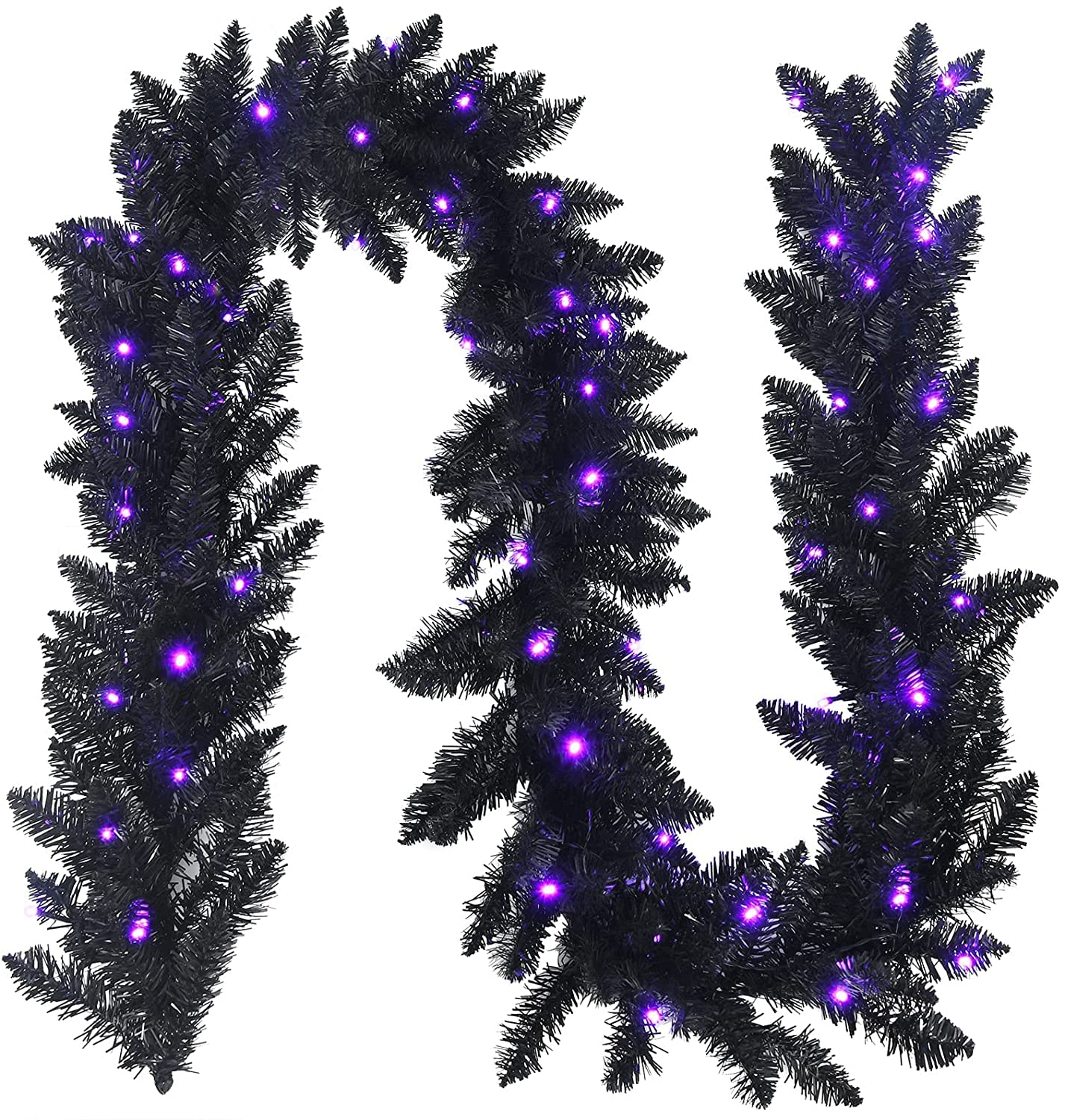 Presse-étoupe de Noël noir CHEFJOY à minuterie pour illuminer un mariage ou Halloween