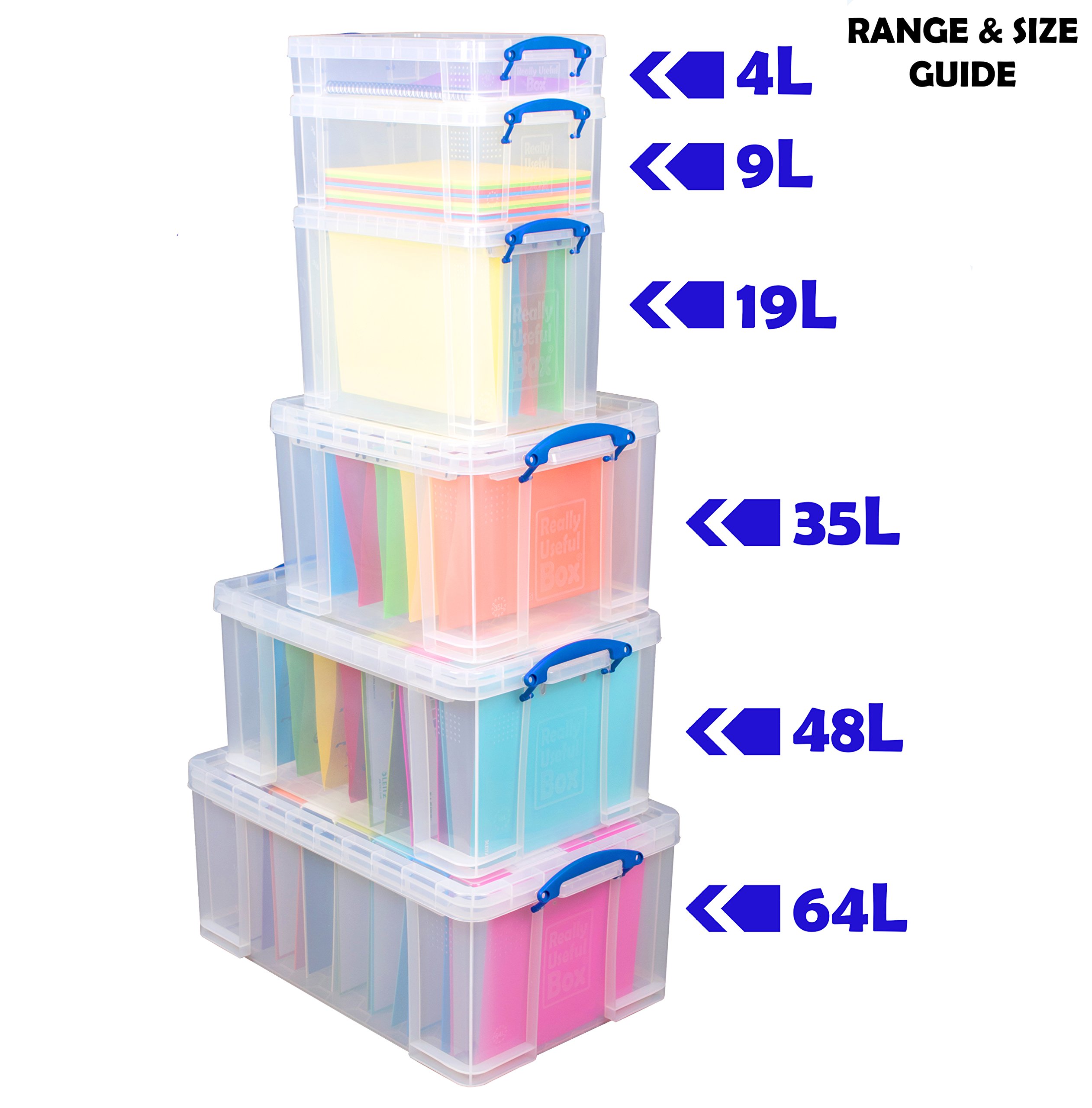 Really Useful 9 Litre Plastic Storage Box Clear, Standard Packaging