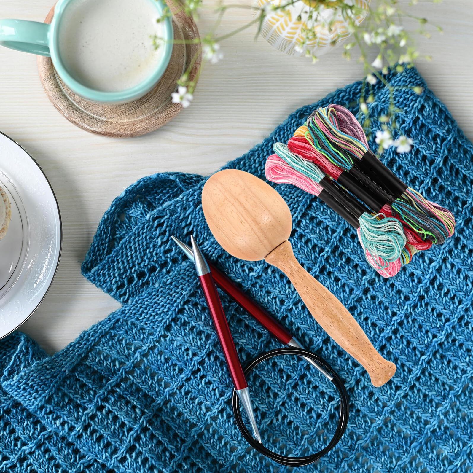 Genérico Juego de Herramientas para Zurcir Forma de Huevo, Soporte Plástico para Guardar Agujas, Kit de Reparación para Costura y Manualidades, Accesorio Multifuncional para Color