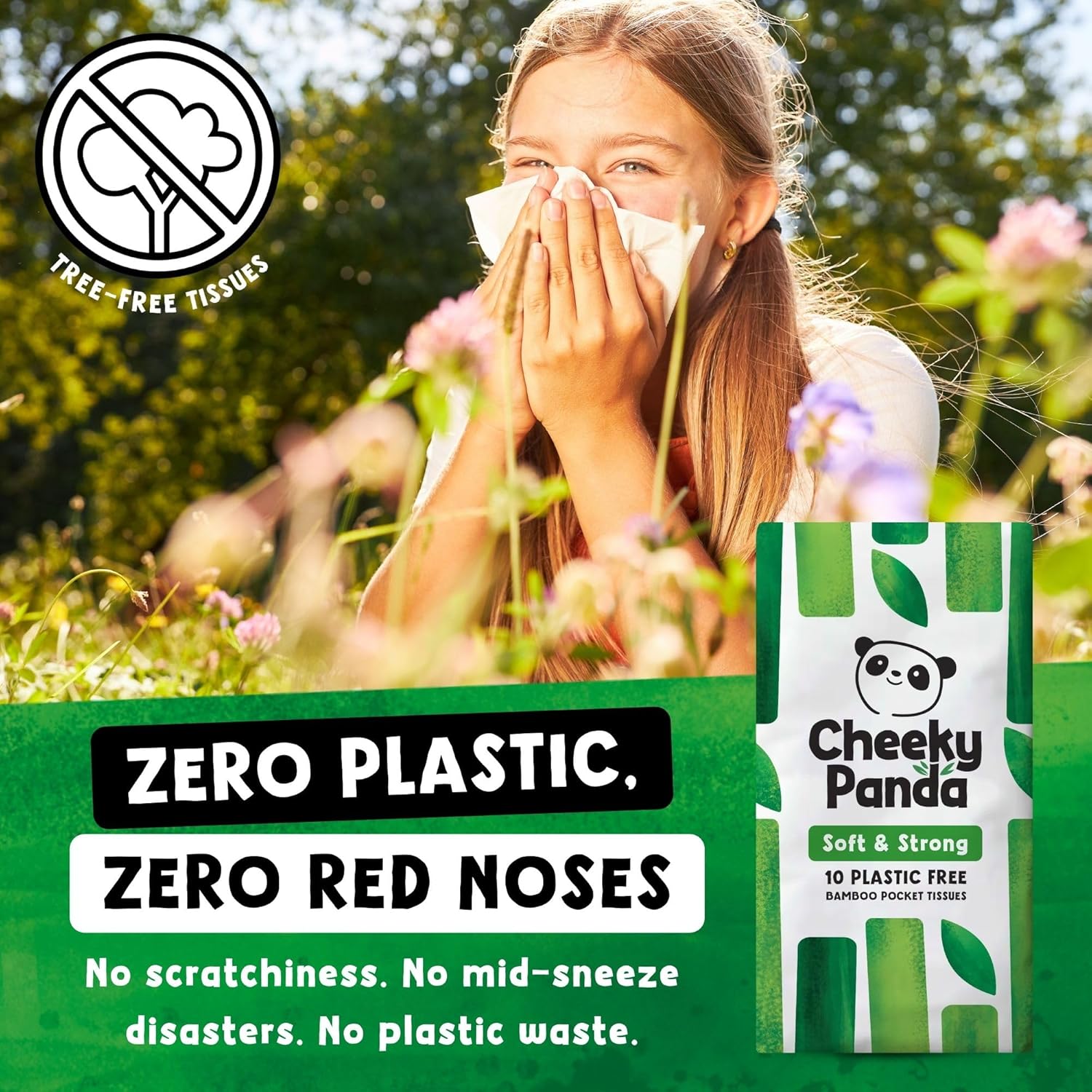 The Cheeky Panda Bamboo Travel Tissues Bulk | 56 x Plastic Free Travel Tissue Packs | 560 Super Soft Pocket Tissues
