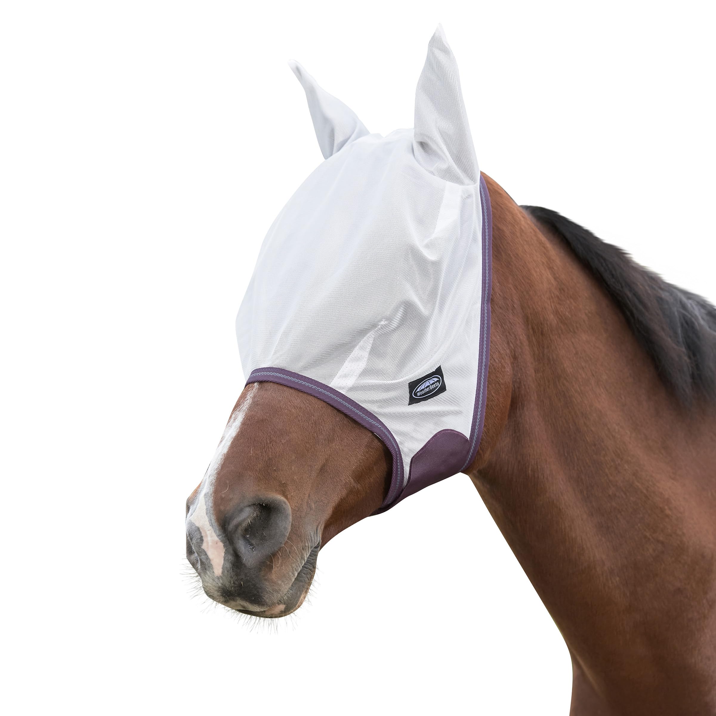 WeatherBeeta ComFiTec Essential Mesh Mask, White/Maroon/Grey, Small Pony