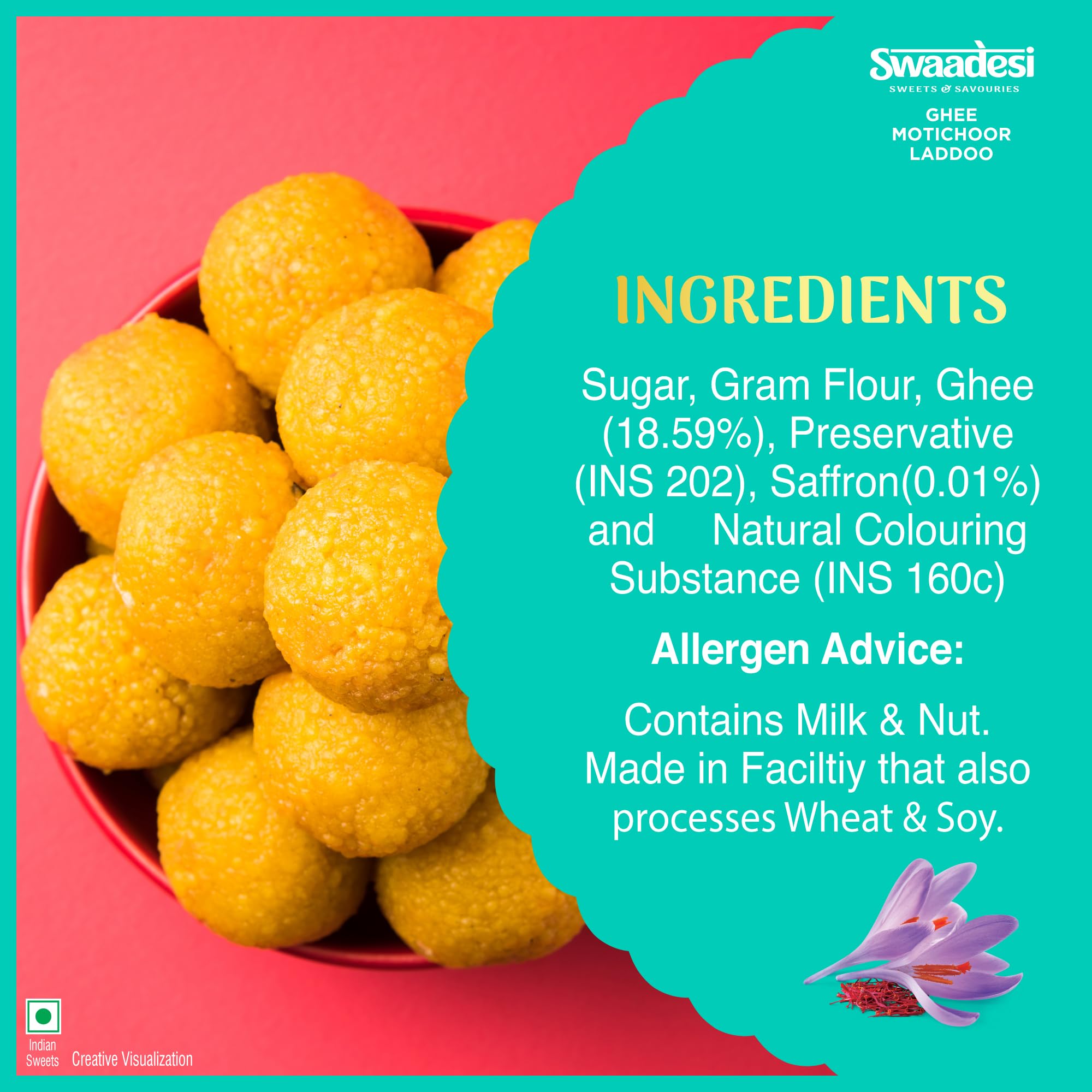 Unibic Swaadesi Ghee Mothichoor Laddoo - Fasting Special - Image 7 thumbnail
