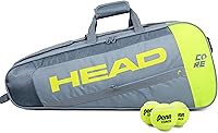 HEAD Core 3R Pro Tennis Racquet Bag - Holds 3 Rackets Securely, Durable Storage for Gear, Adjustable Straps