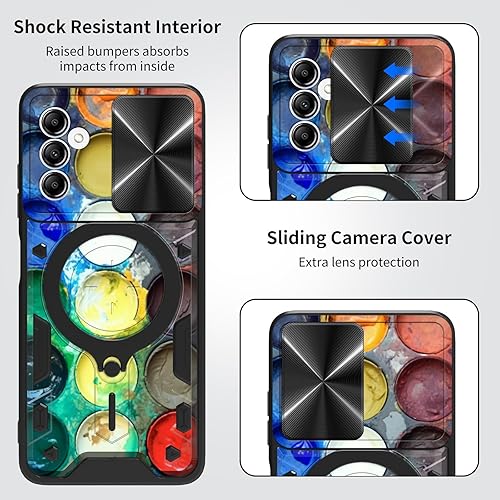 Vista 97 de Funda protectora híbrida para Samsung Galaxy A53 5G de 6.5 pulgadas y anillo giratorio de 360 grados, función atril, híbrida, de doble capa