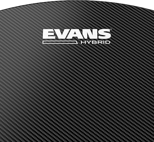 Miniatura 5 de Evans Hybrid Drumhead - Cabezal de tambor híbrido de marcha, para sensibilidad, rango dinámico, mejora la proyección, durabilidad, gris, 13 pulgadas