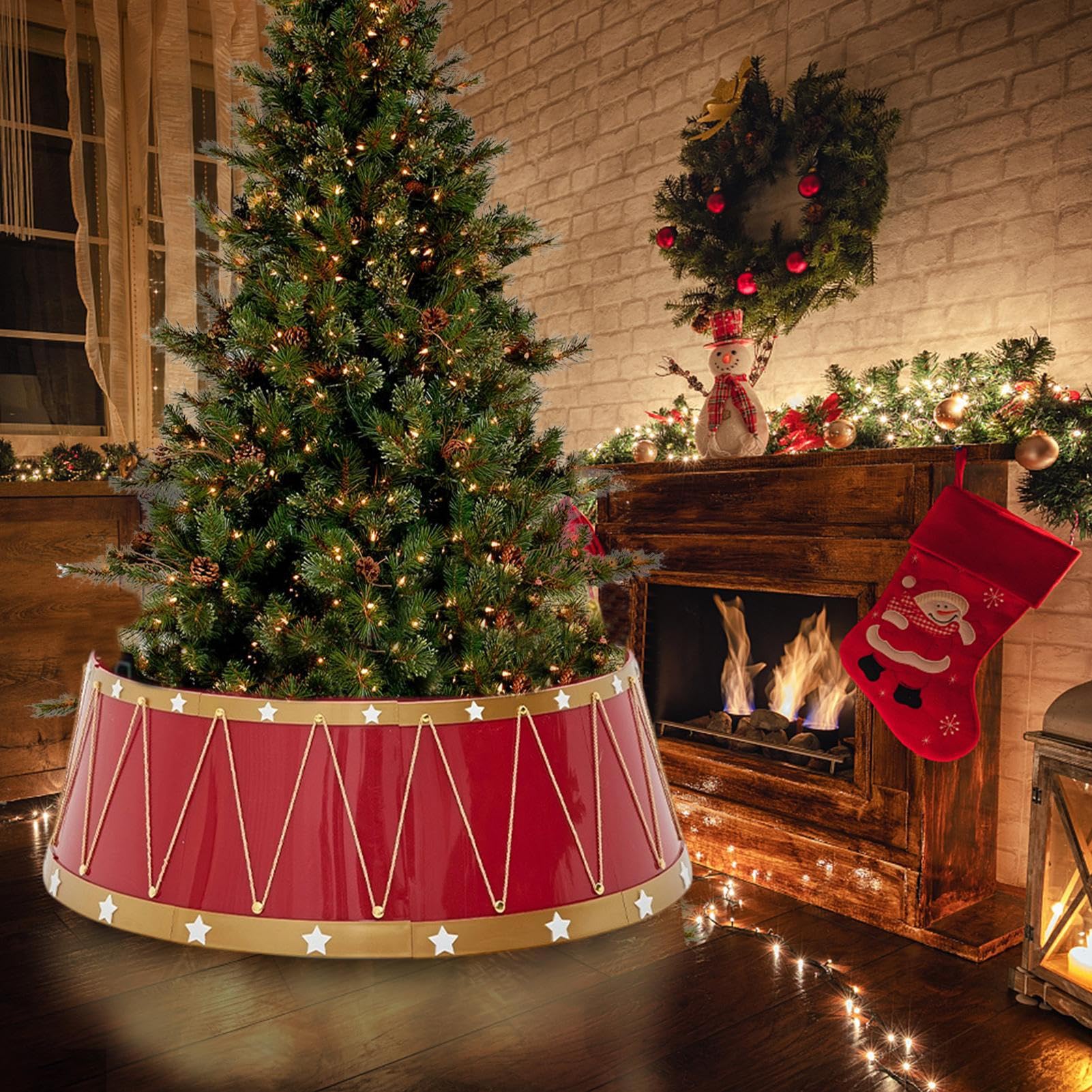 Gonna per Albero di Natale Decorazione per Collare Albero di Natale 65 cm | Accessorio per Interni Ingresso Soggiorno Ufficio Esterno Invernale