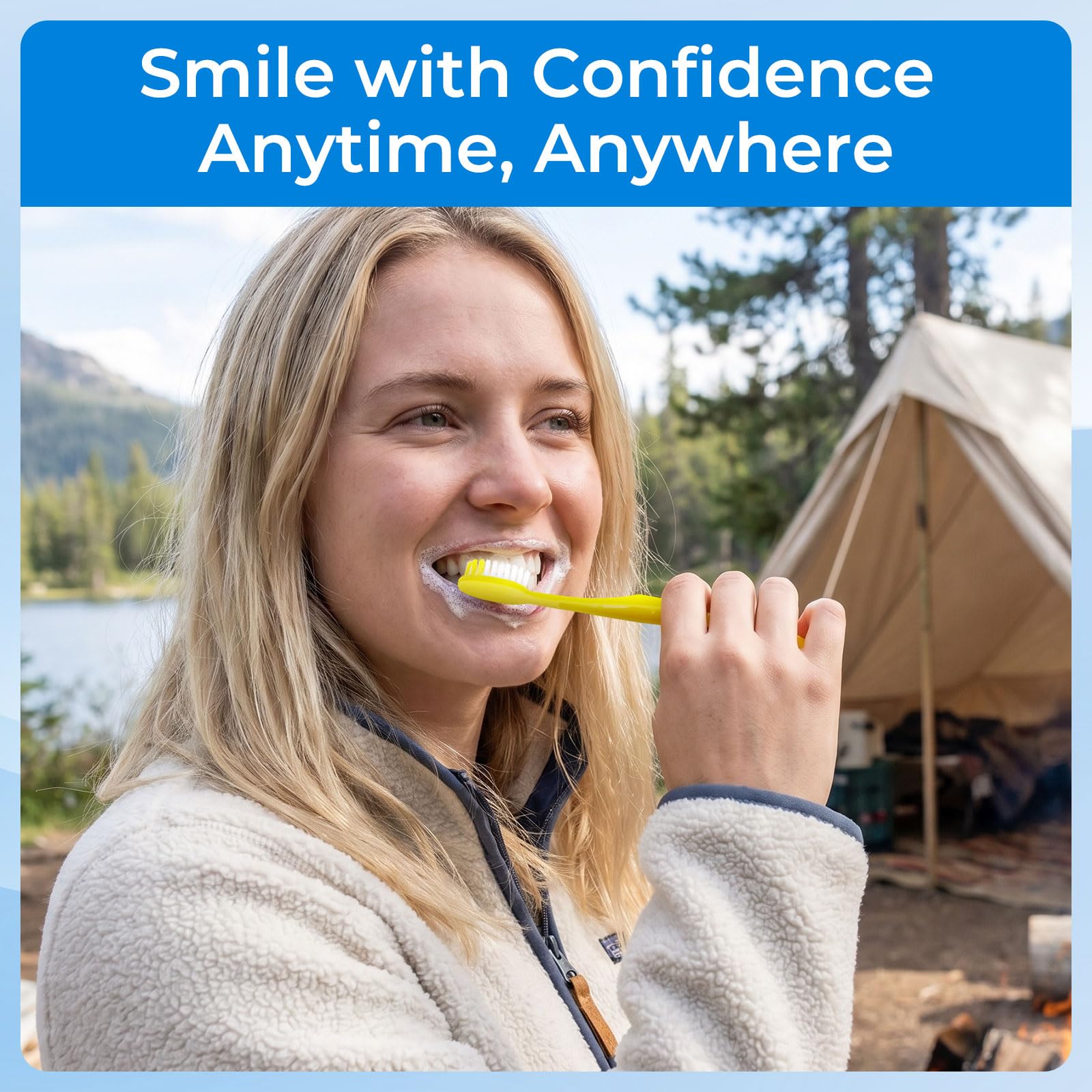 Cepillos de dientes desechables con pasta de dientes y peine, paquete de 100 unidades envueltos individualmente, color amarillo, hueco, tamaño de viaje, kit de cepillo de dientes para personas