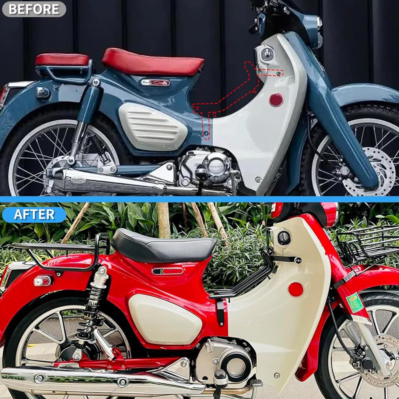 Motorrad-Gepäckträger für Honda Super Cub C125 (2018–2025), zentrale Gepäckträgerhalterung, Motorradzubehör