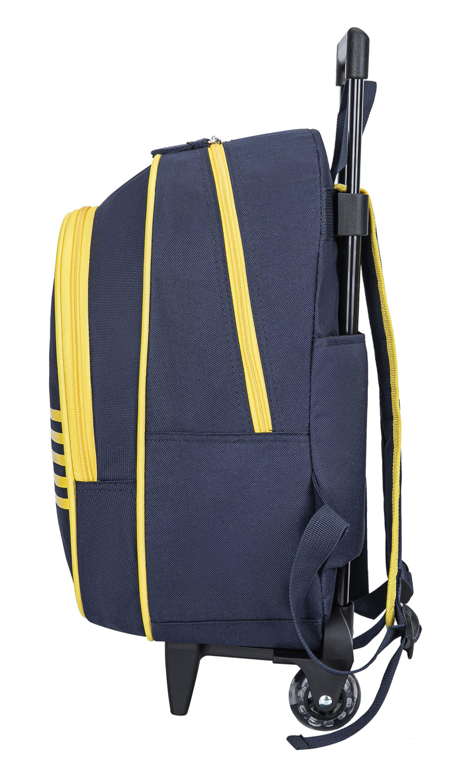 Real Madrid - Mochila escolar con ruedas Real - Colección oficial