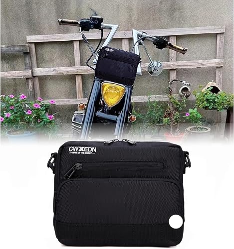 CWXEDN Bolsa para manubrio de motocicleta, bolsa de herramientas de bandera estadounidense, bolsa de tenedor universal, bolsa de barra Sissy negra,