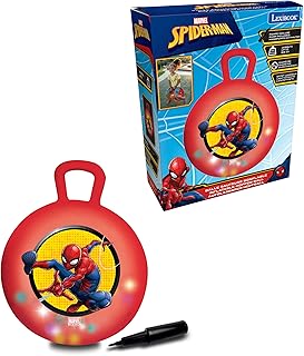Lexibook, Spider-Man, Uppblåsbar Hoppboll, Manuell Pump Ingår, Säker och Hållbar Plast, Röd, BG040SP - Amazon Deal & Rabatt