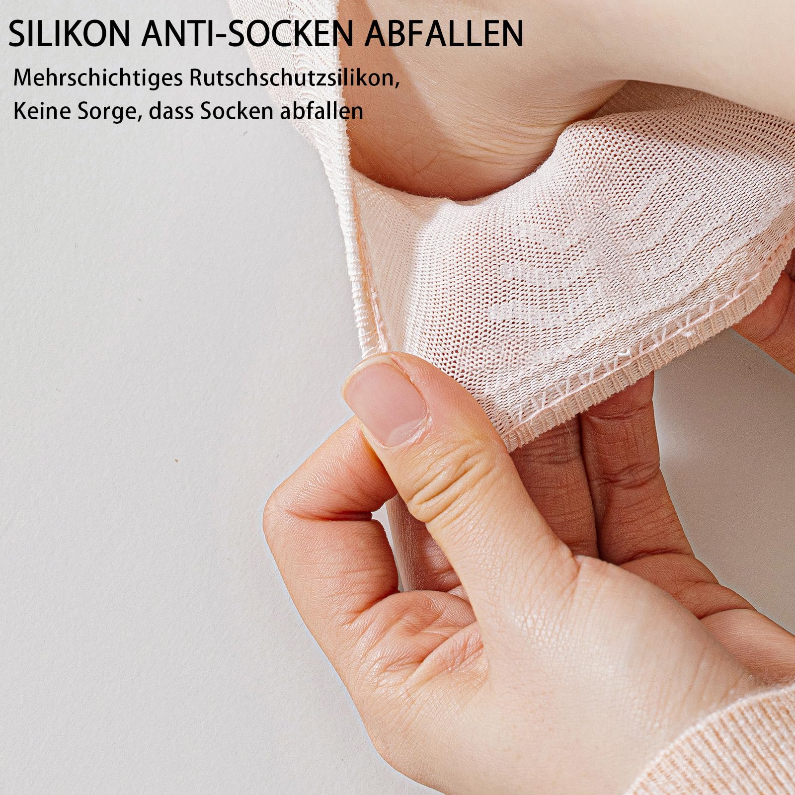 Generisch 6 Paar Unsichtbare Socken Herren mit Silikon Fersenkleber - 100 Baumwollgefühl, Atmungsaktive Sneaker Socken mit Netz-Optik, Geruchshemmend, Antipilling, Flache Naht (EU 38-43)