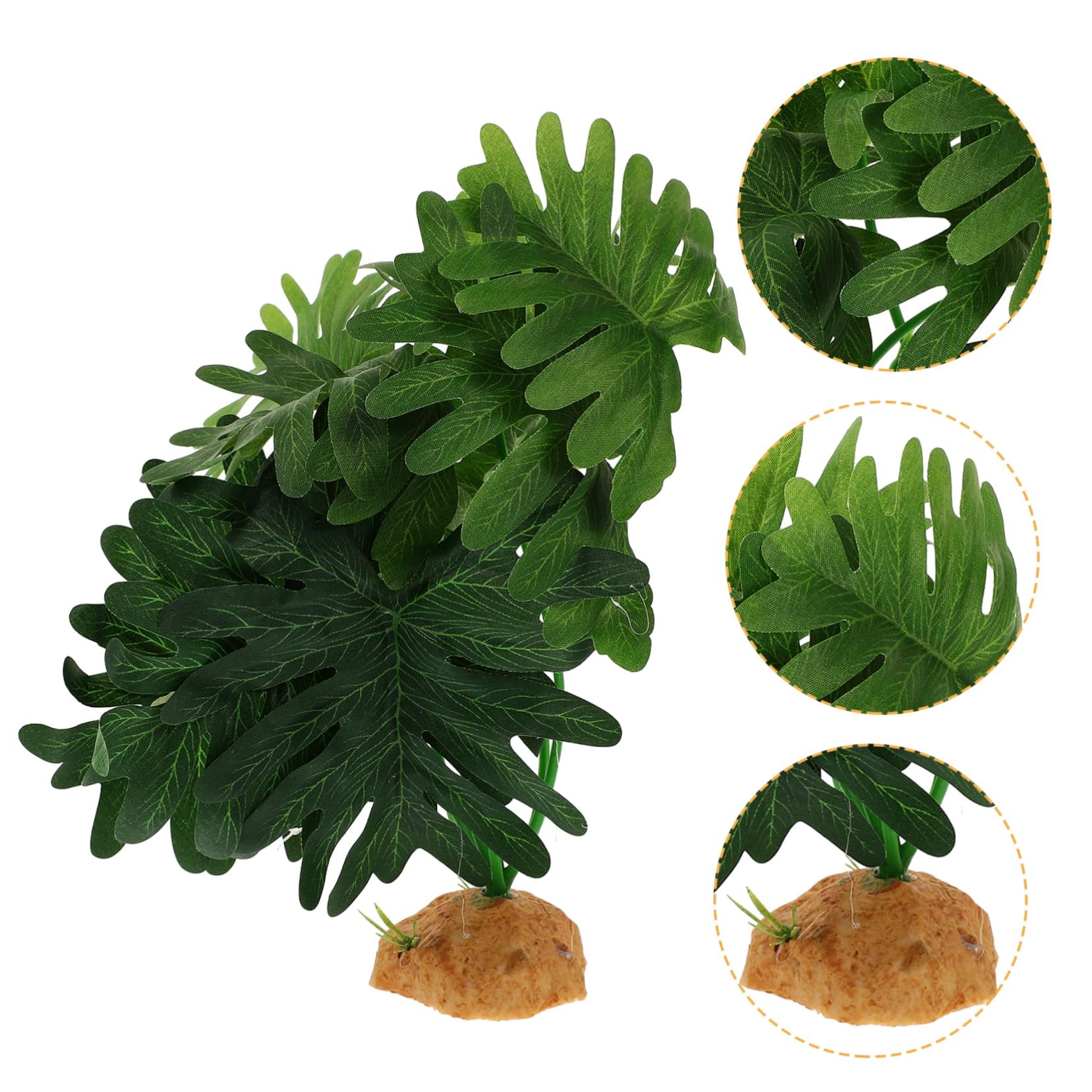 Toddmomy 5 Piezas Planta Falsa Reptil Decoración de acuarios decoración de Reptiles Hierba de Agua acuática Suministros de Acuario Plantas de Tanques de Reptiles terrario Paisaje Plantas