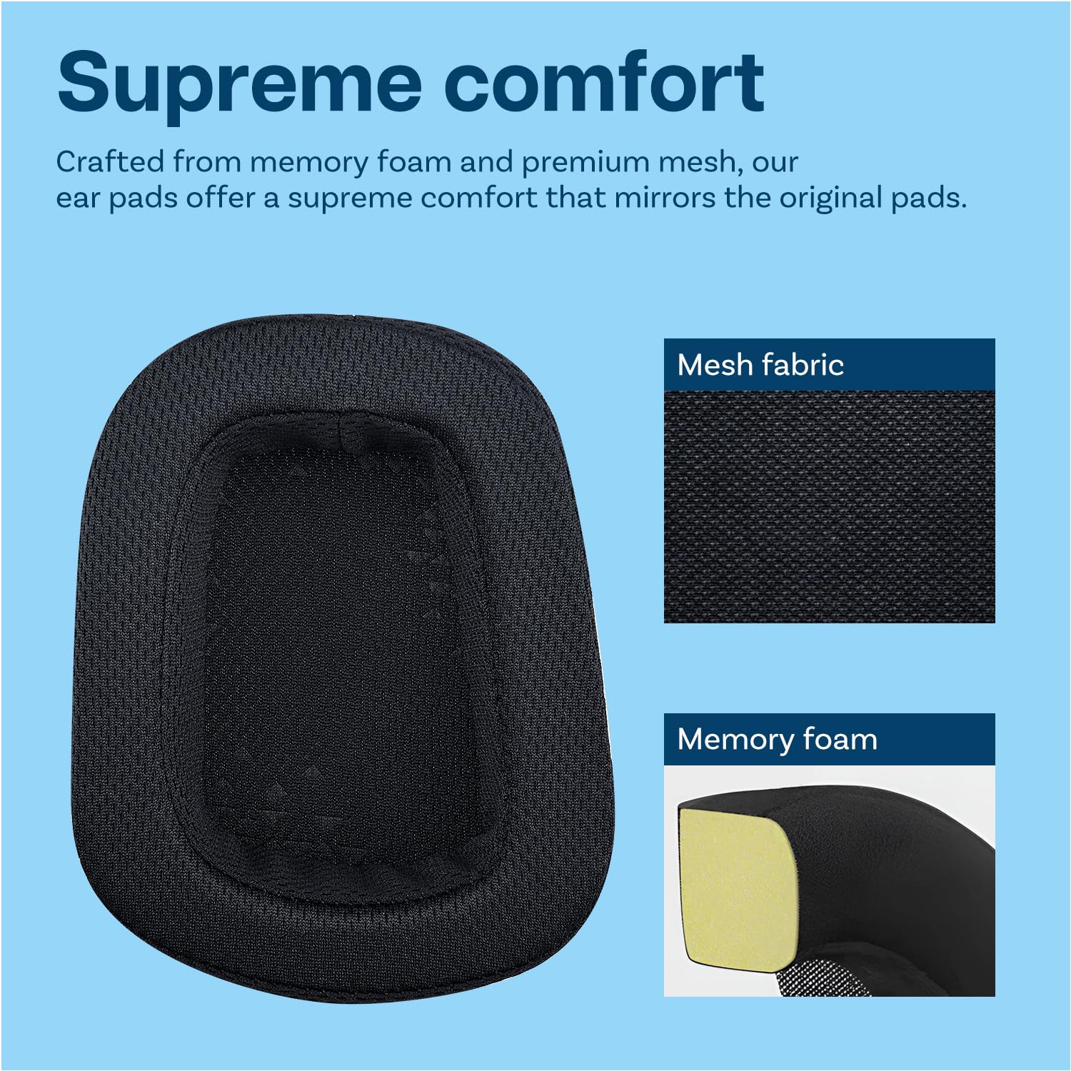 Coussinets Gel Rafraîchissants Pour Casque Logitech G-Série - Remplacement Confort Et Isolation