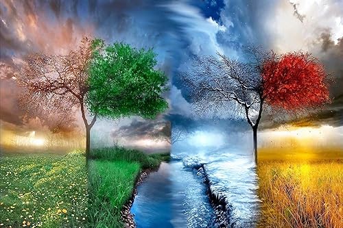 Rompecabezas clásico para adultos, rompecabezas de madera de 1000 piezas, rompecabezas de madera, árbol de paisaje, moderno, decoración del hogar,