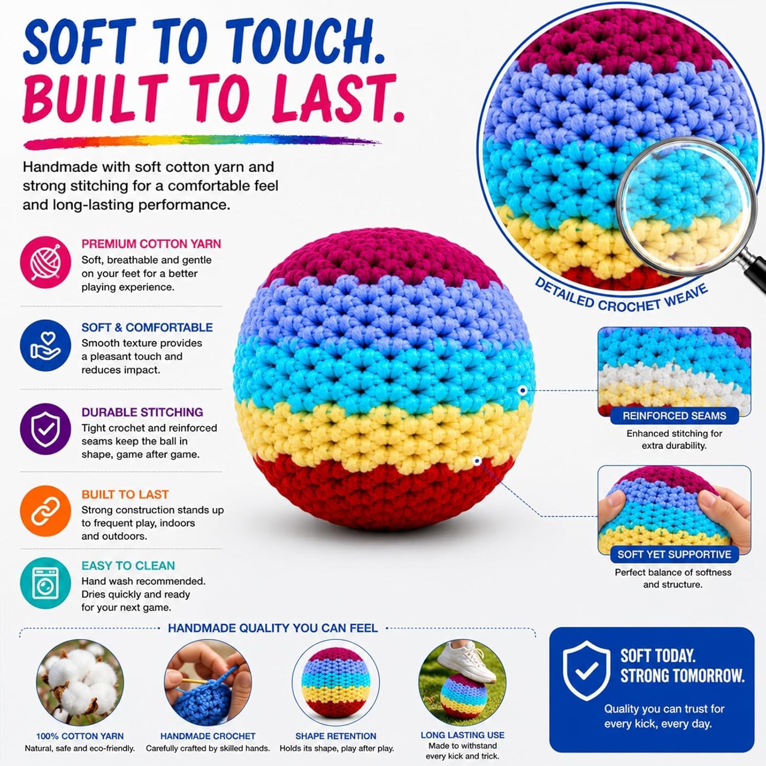 Photo 1 of TLM New 6-Pack Hacky Footbag Sack Set323