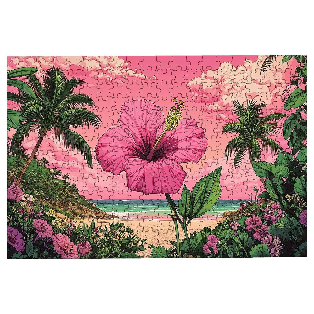 Puzzle 1000 elementów, kwiat, 1000 elementów, dla dorosłych, klasyczne puzzle dla dorosłych, puzzle dla całej rodziny, drewniane puzzle, prezenty dla kobiet, dekoracja salonu -2524