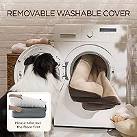 Vista 81 de Bedsure - Cama ortopédica extragrande para perros, sofá cama lavable para perros extragrandes, espuma de soporte con funda extraíble y lavable, negro