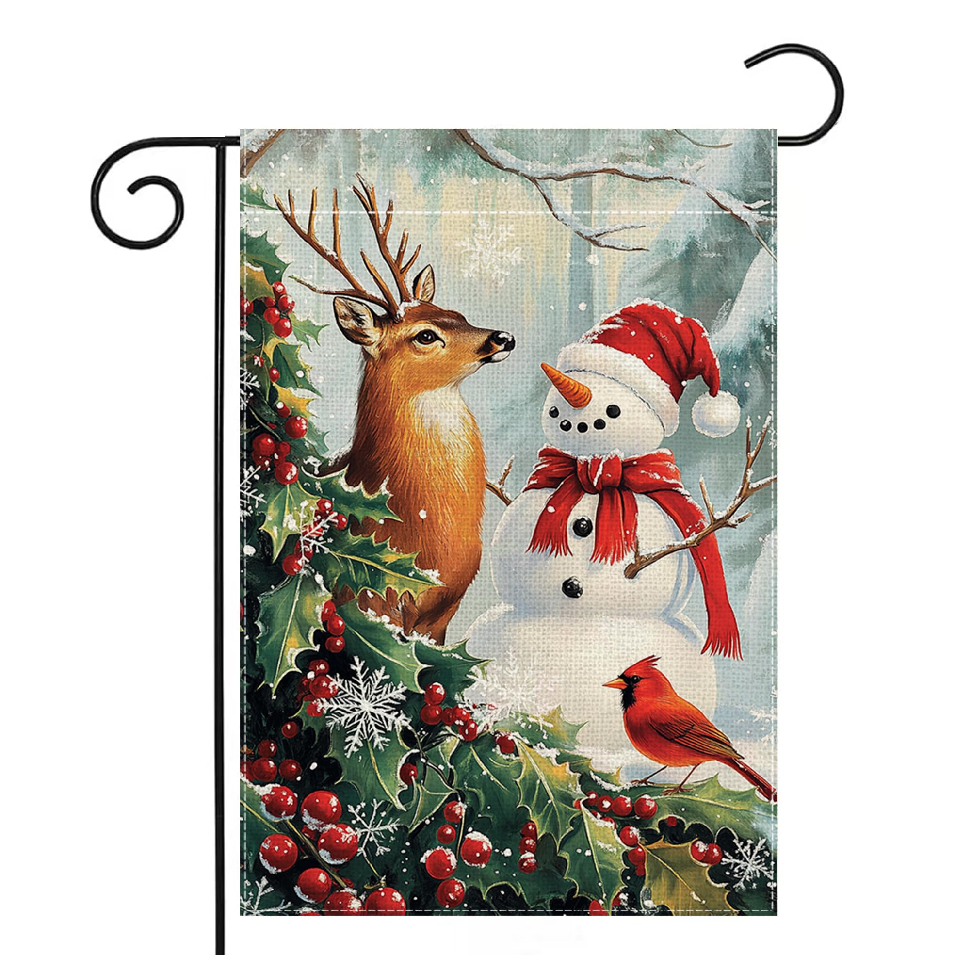 Flocon de neige drapeau de jardin pour embellir vos extérieurs en hiver - 8