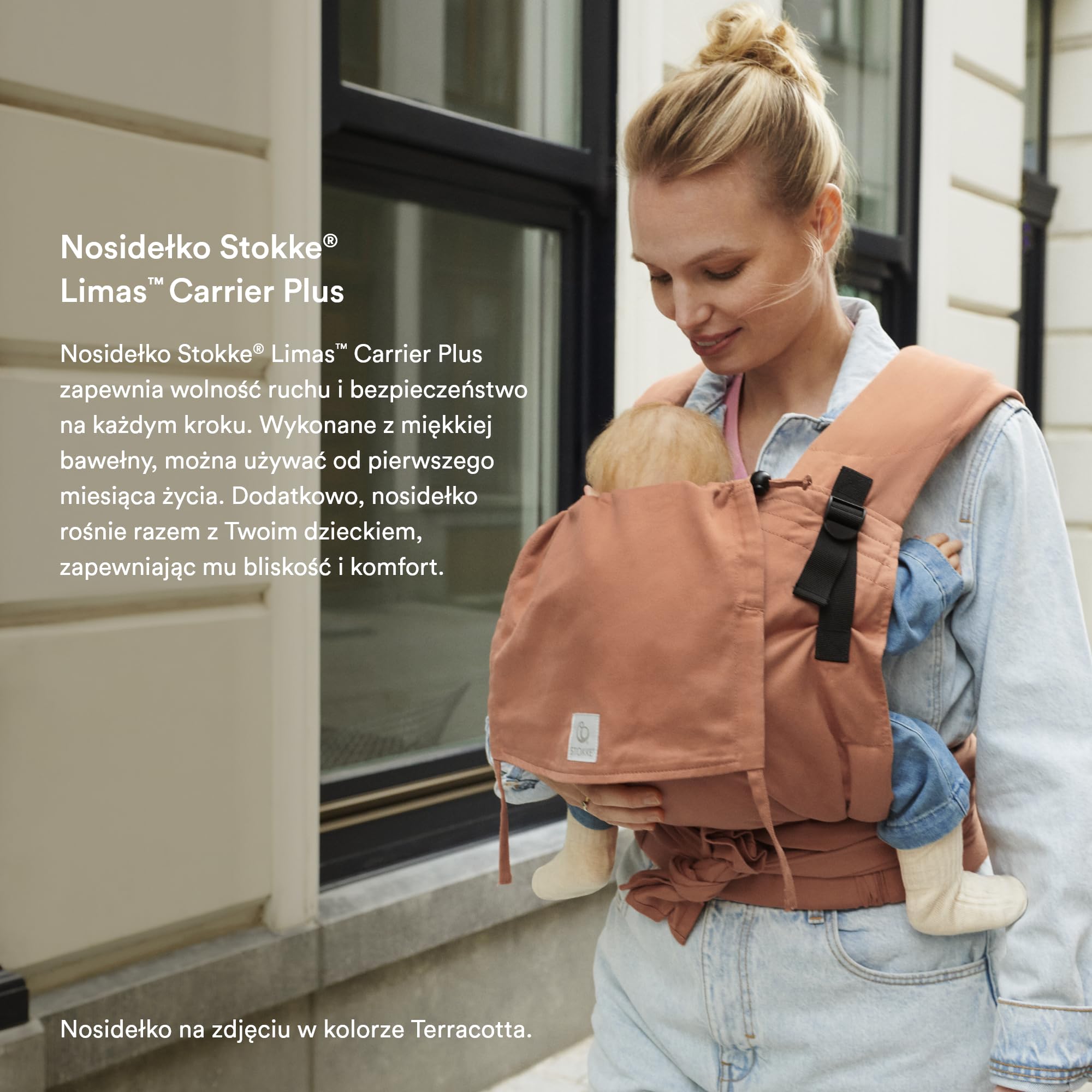 Nosidełko Stokke Limas Plus, Floral Beige (OCS) - Trzy opcje noszenia - Bezpieczne dla dzieci od 1 miesiąca/4 kg do 20 kg