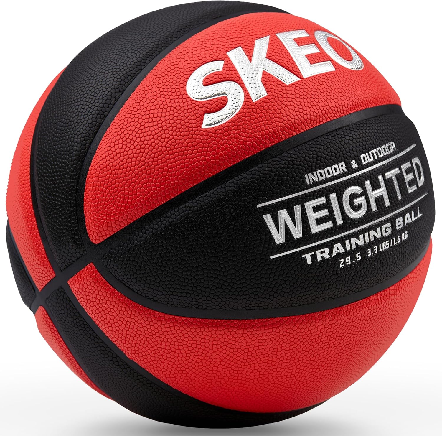 SKEO Weighted Basketball, 2.2/3/3.3LBS 28.5"/29.5" Trainer Heavy Basketballs Made of Composite, Indoor Outdoor Training Ball for Improving Handling Dribbling Rebounding