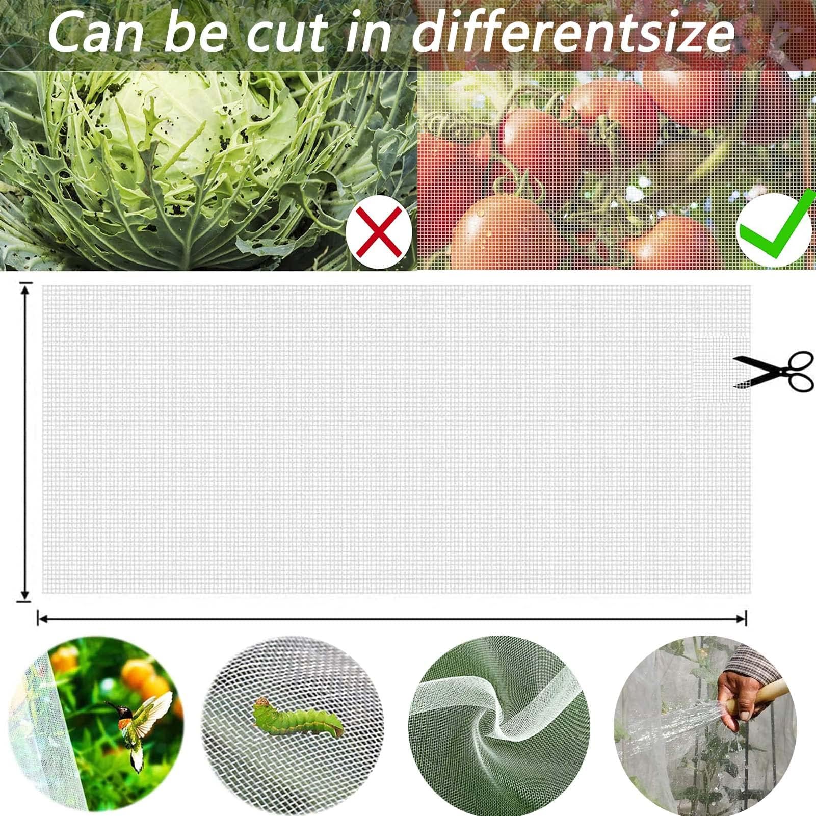 GAOXIAO Red Malla para Cubrir Árboles Frutales, Red Anti Insectos, Malla Antiinsectos, Red Anti-Insectos Malla Fina para Proteger Verduras Plantas Flores Frutas de Jardín 80 Mesh 4x10m