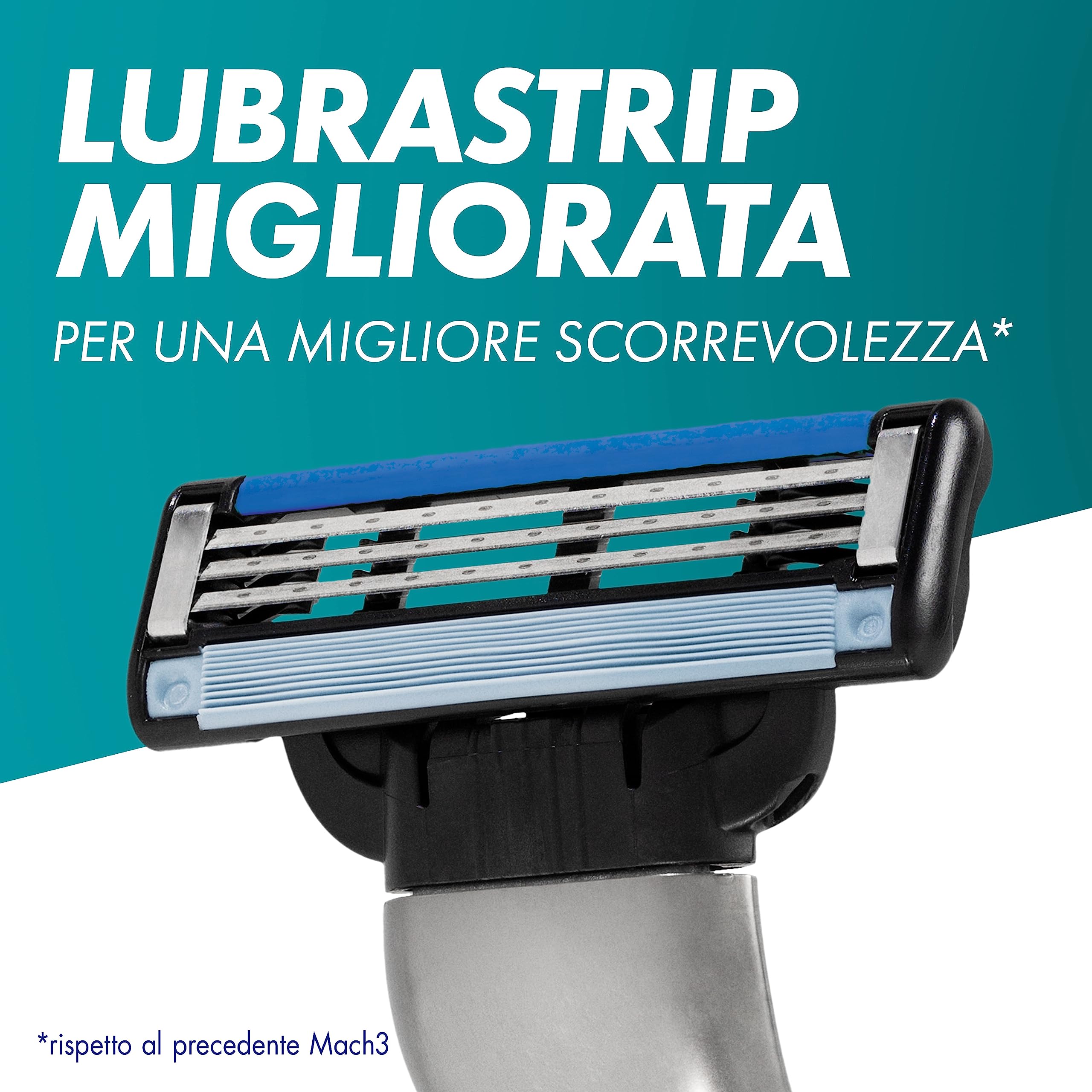 Gillette Mach3 LAMETTE DA BARBA e CREMA BARBA UOMO, 14 RICAMBI (da 3 Lame), Microaletta Protettiva, Ottimo Scorrimento con STRISCIA LUBRIFICANTE, Fino a 15 RASATURE con 1 LAMETTA